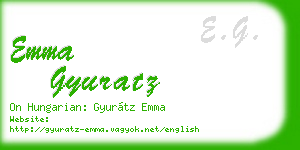 emma gyuratz business card